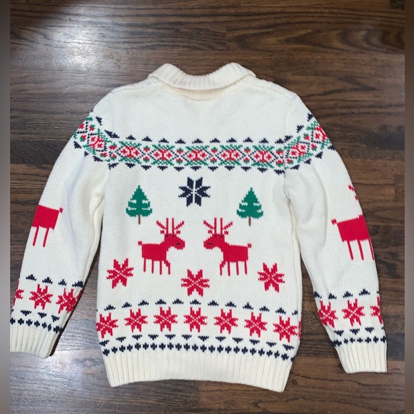 Hanna Andersson Reindeer Snowflake Cotton Sweater 140/10 - Picture 5 of 5